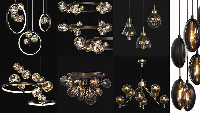 Lampatron  pendant lamps 3D Model Collection