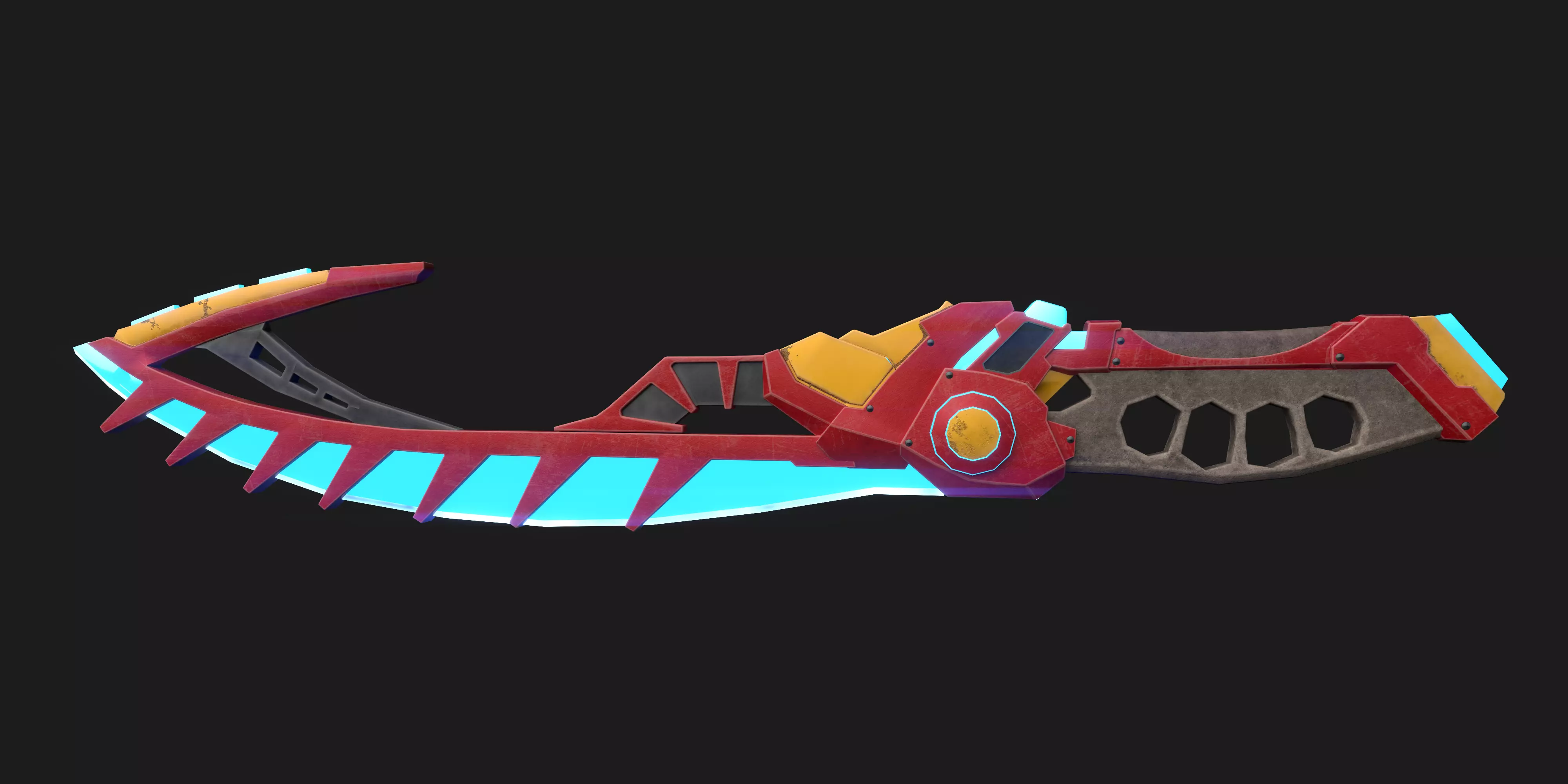 3D Knife weapon Low-poly 3D model_0