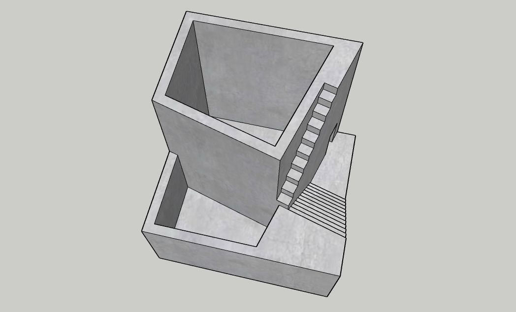 Mini Concrete Planter Box17 3D print model_2
