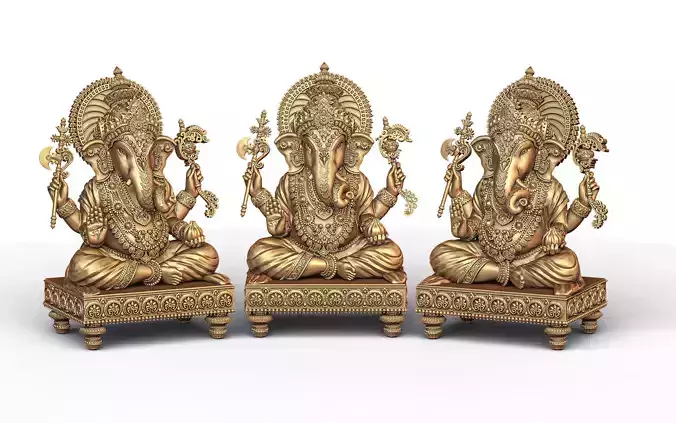 Ganesh Ji Lotus 3D  Model 12 3D print model