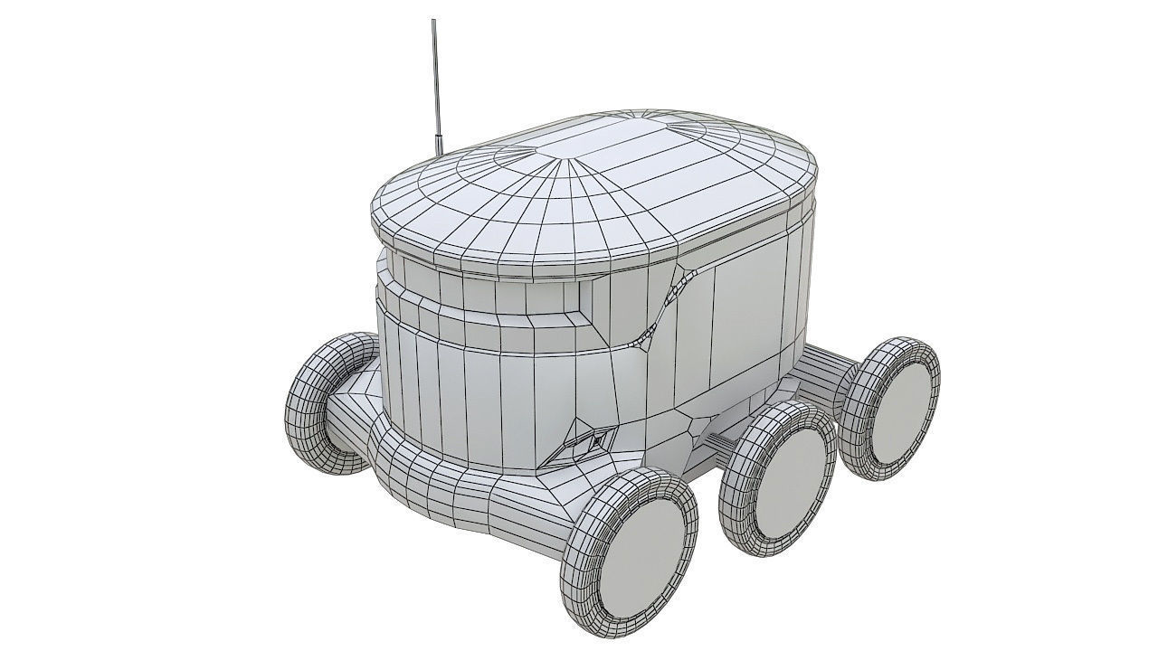 Delivery robot 3D model_9