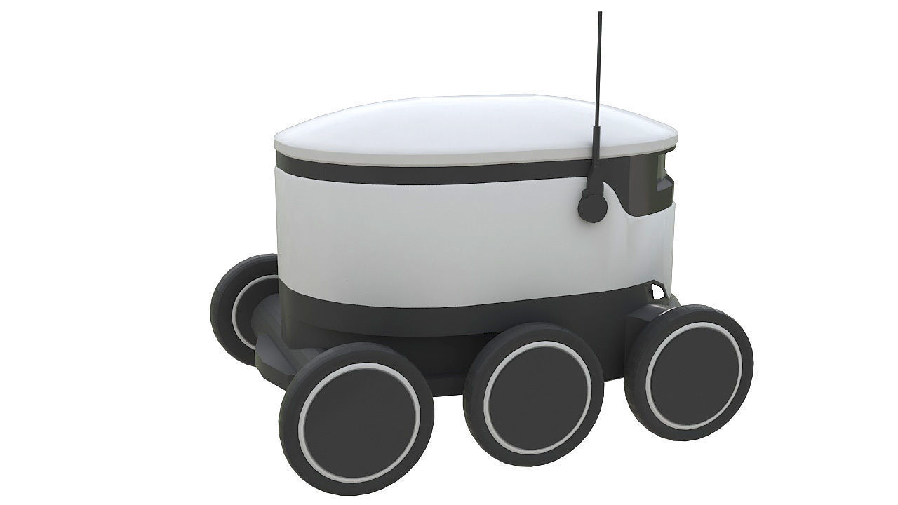 Delivery robot 3D model_2