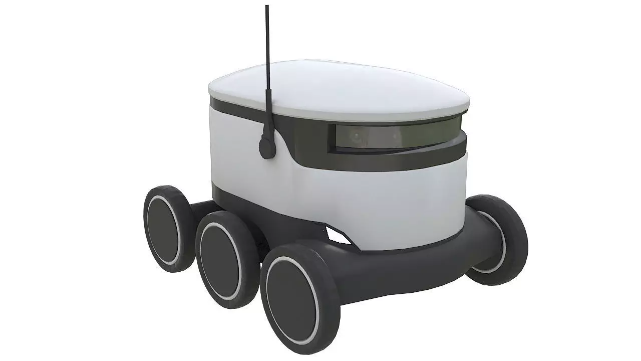 Delivery robot 3D model_0
