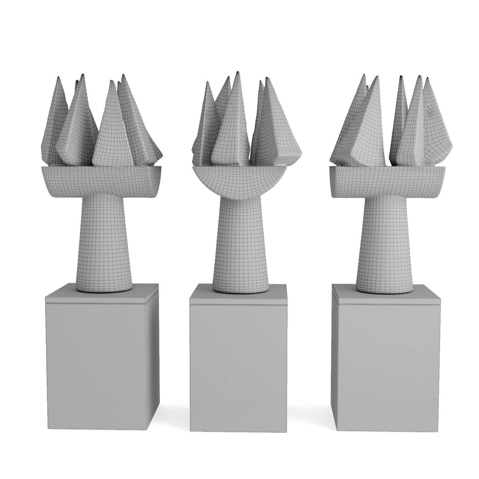Sails outdoor sculpture 3D model_4