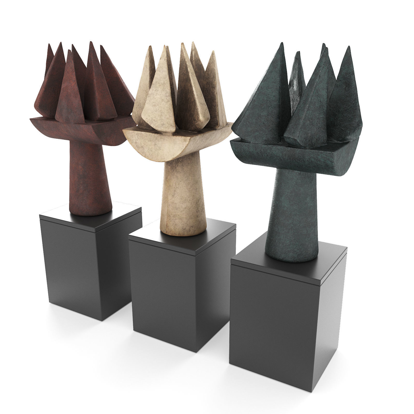 Sails outdoor sculpture 3D model_3