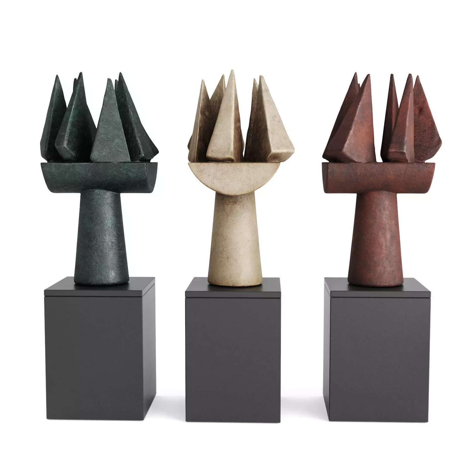 Sails outdoor sculpture 3D model_0