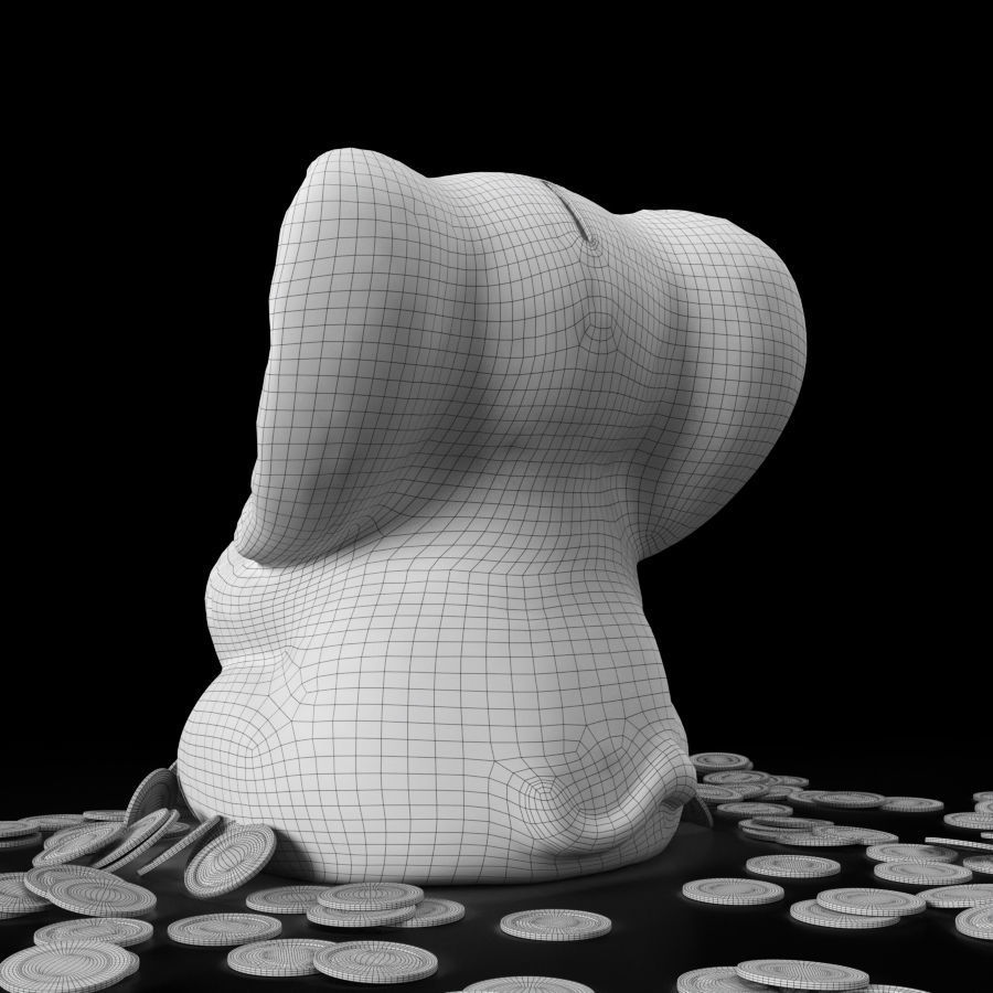 Cryptopghik Elephant Piggy Bank 3D model_9