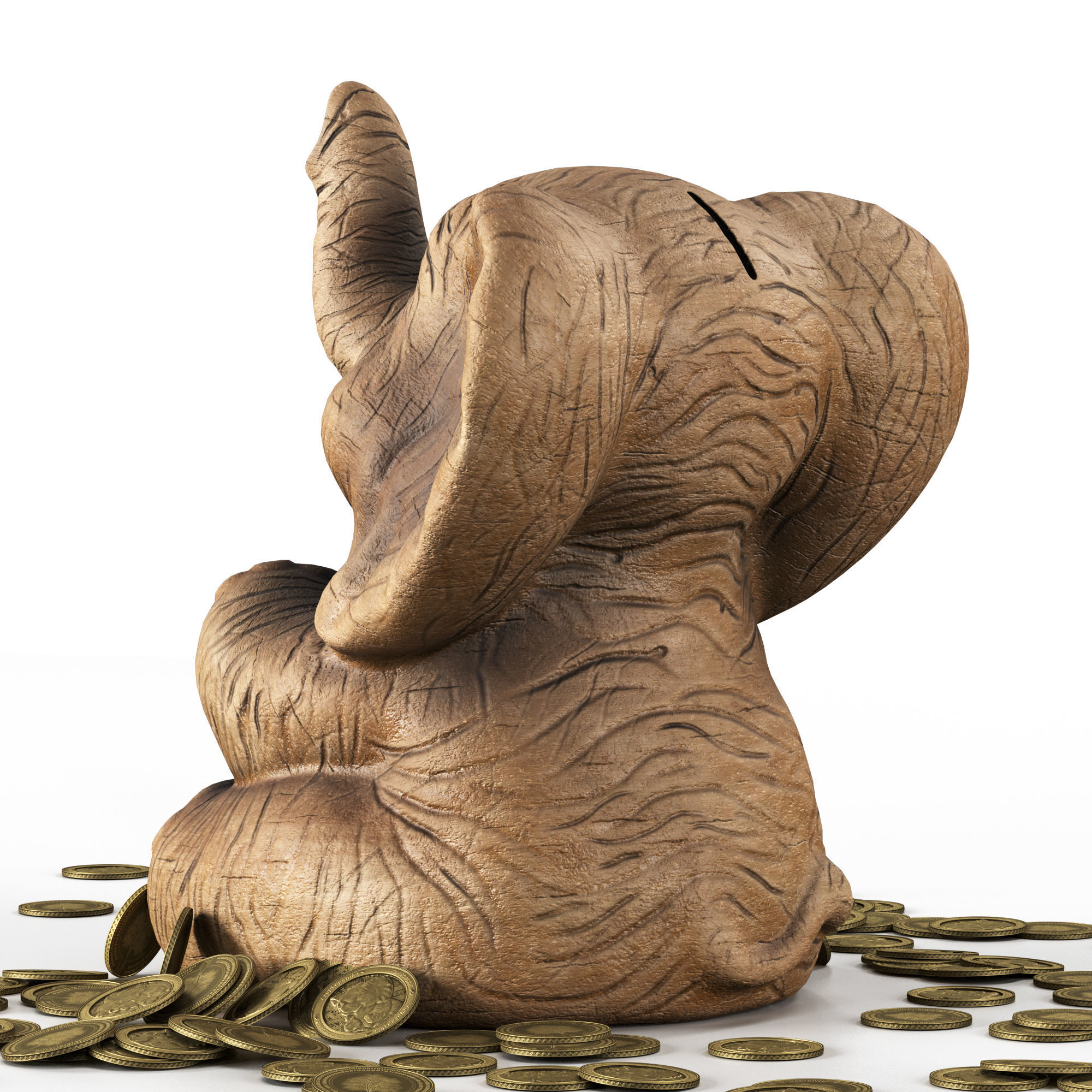 Cryptopghik Elephant Piggy Bank 3D model_4