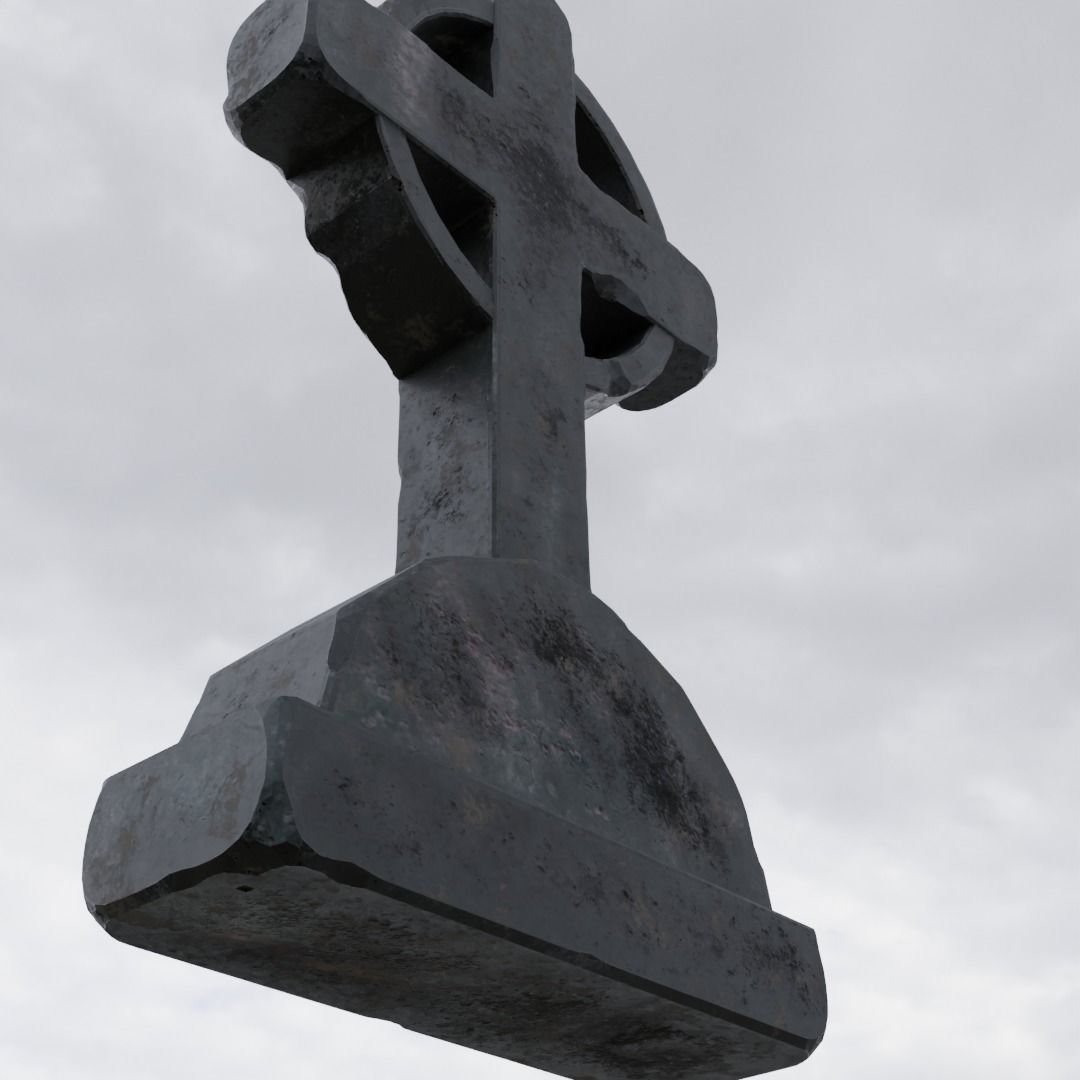 Ring Stone grave blend  Low-poly 3D model_3