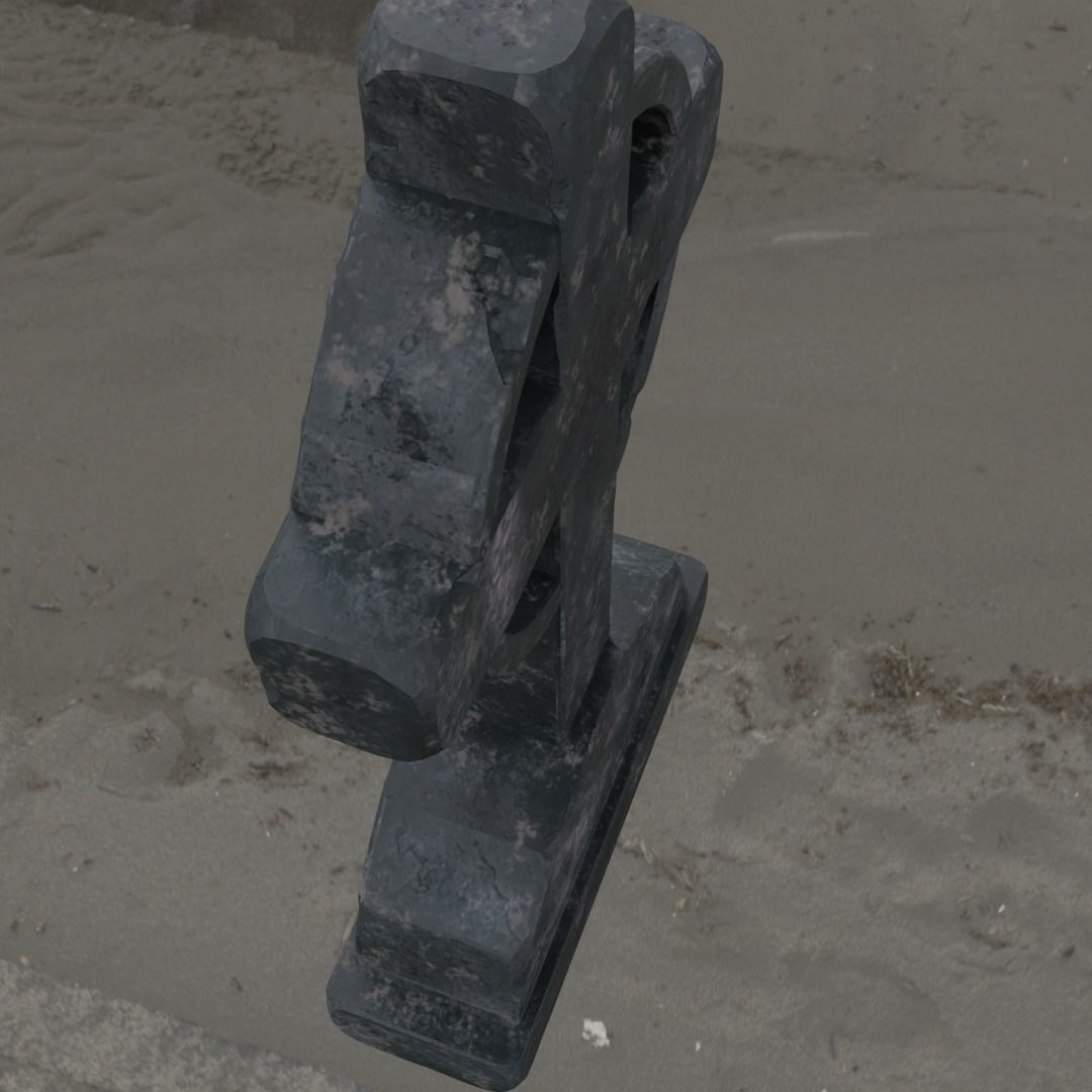 Ring Stone grave blend  Low-poly 3D model_2