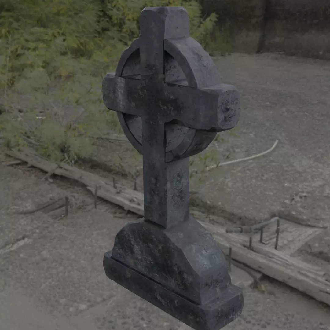 Ring Stone grave blend  Low-poly 3D model_0