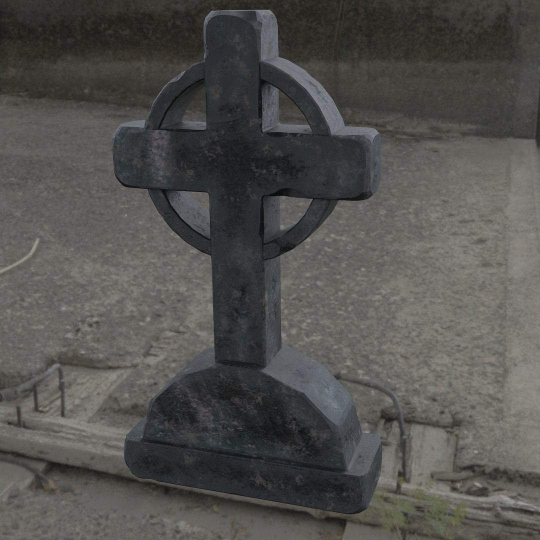 Ring Stone grave blend  Low-poly 3D model_1