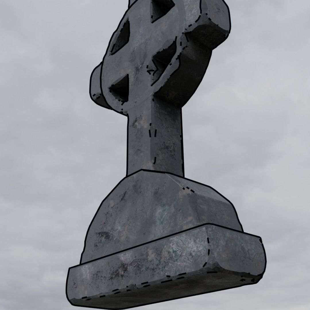 Ring Stone grave blend  Low-poly 3D model_4