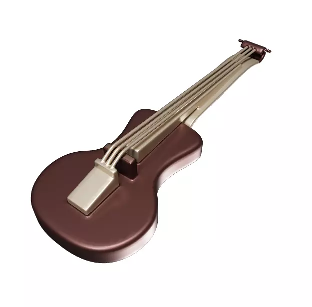 Fabulous Violin Toy Low-poly 3D model_0