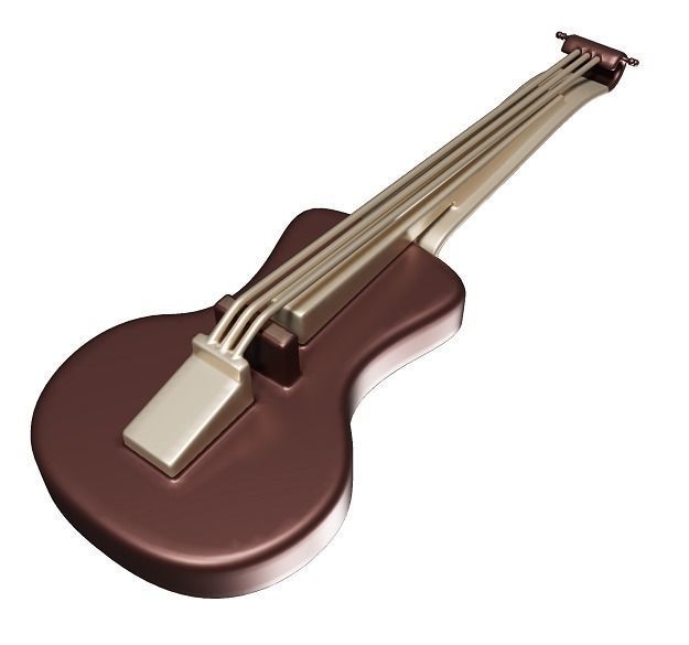 Fabulous Violin Toy Low-poly 3D model_1