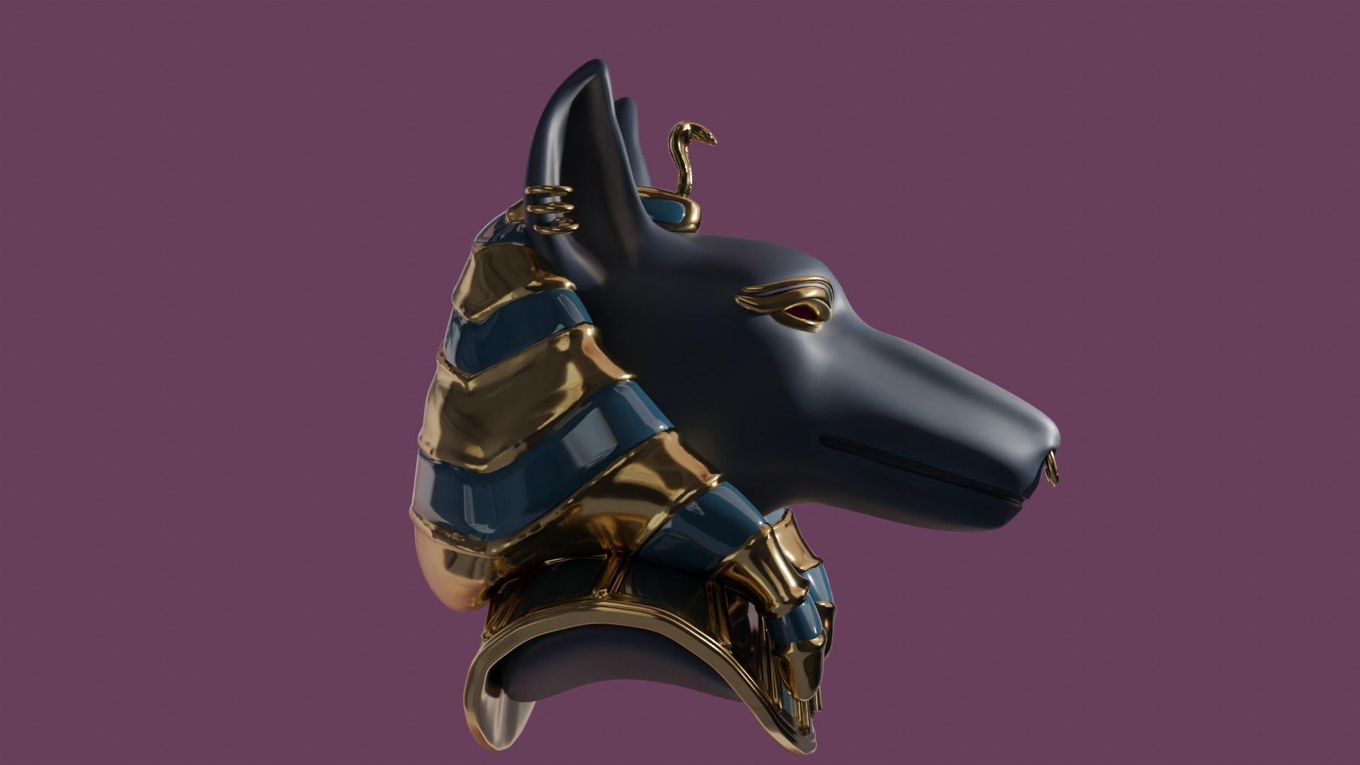 anubis  with fork and anubis pendant -3D printing 3D print model_5