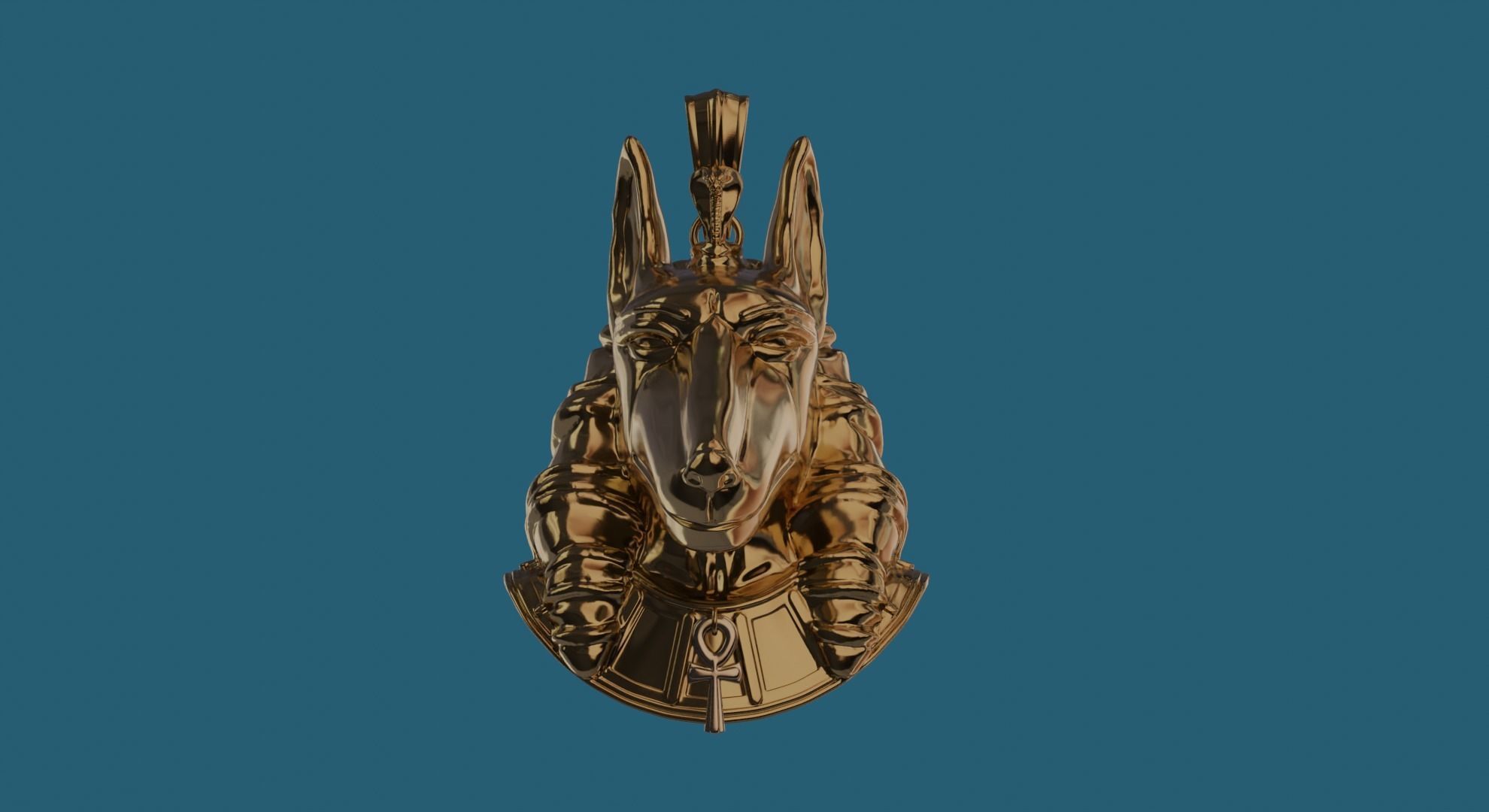 anubis  with fork and anubis pendant -3D printing 3D print model_6
