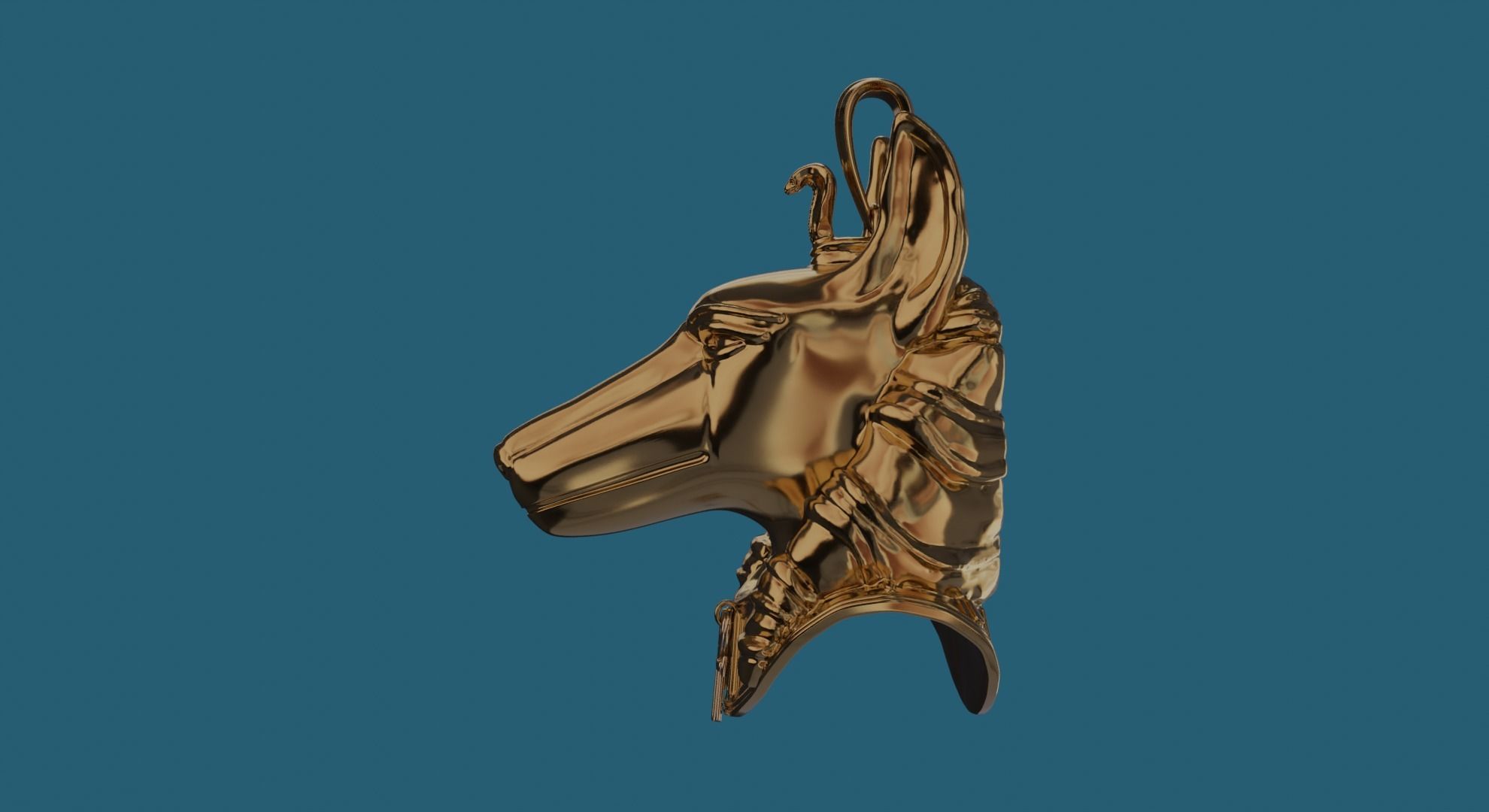 anubis  with fork and anubis pendant -3D printing 3D print model_8