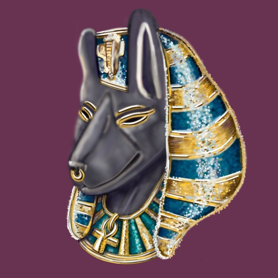 anubis  with fork and anubis pendant -3D printing 3D print model_9