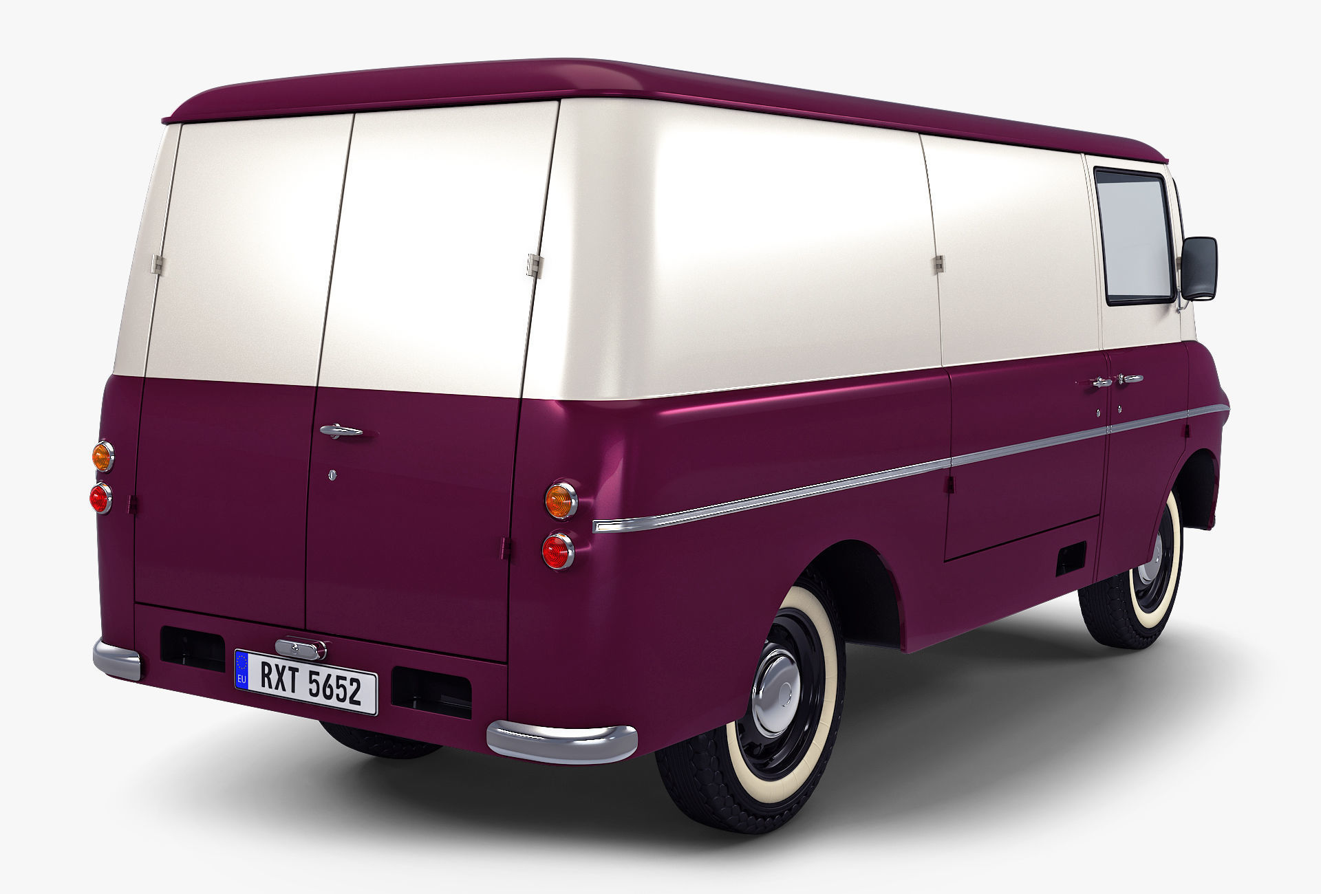 Generic Retro Cargo Van M 2 3D model_2