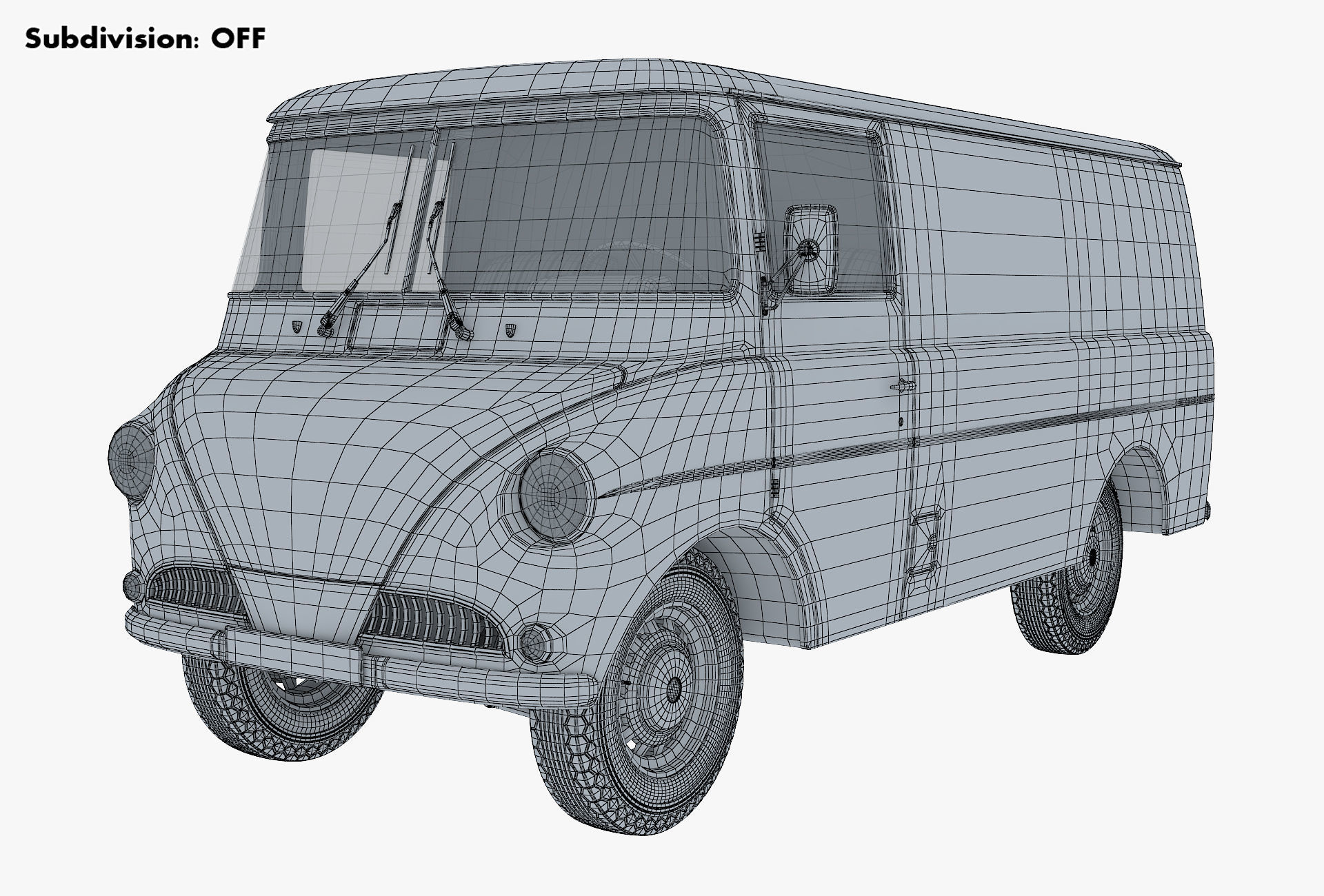 Generic Retro Cargo Van M 2 3D model_14