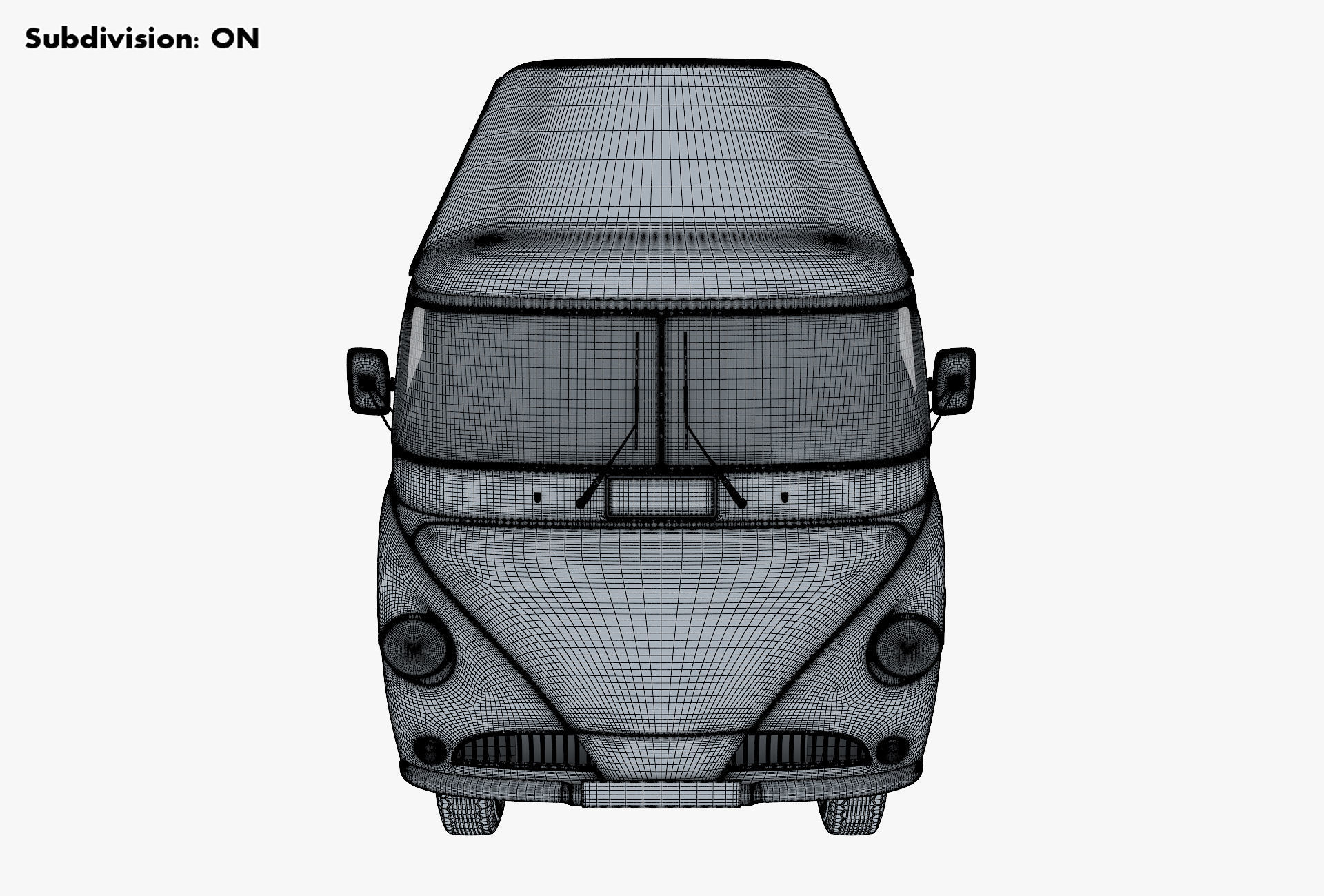 Generic Retro Cargo Van M 2 3D model_29