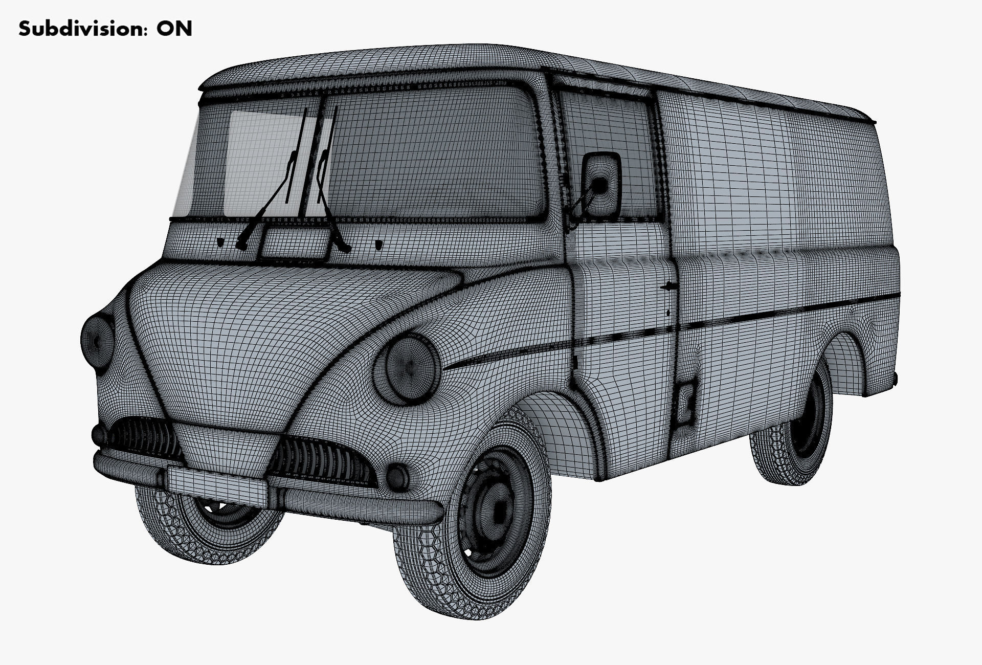 Generic Retro Cargo Van M 2 3D model_13