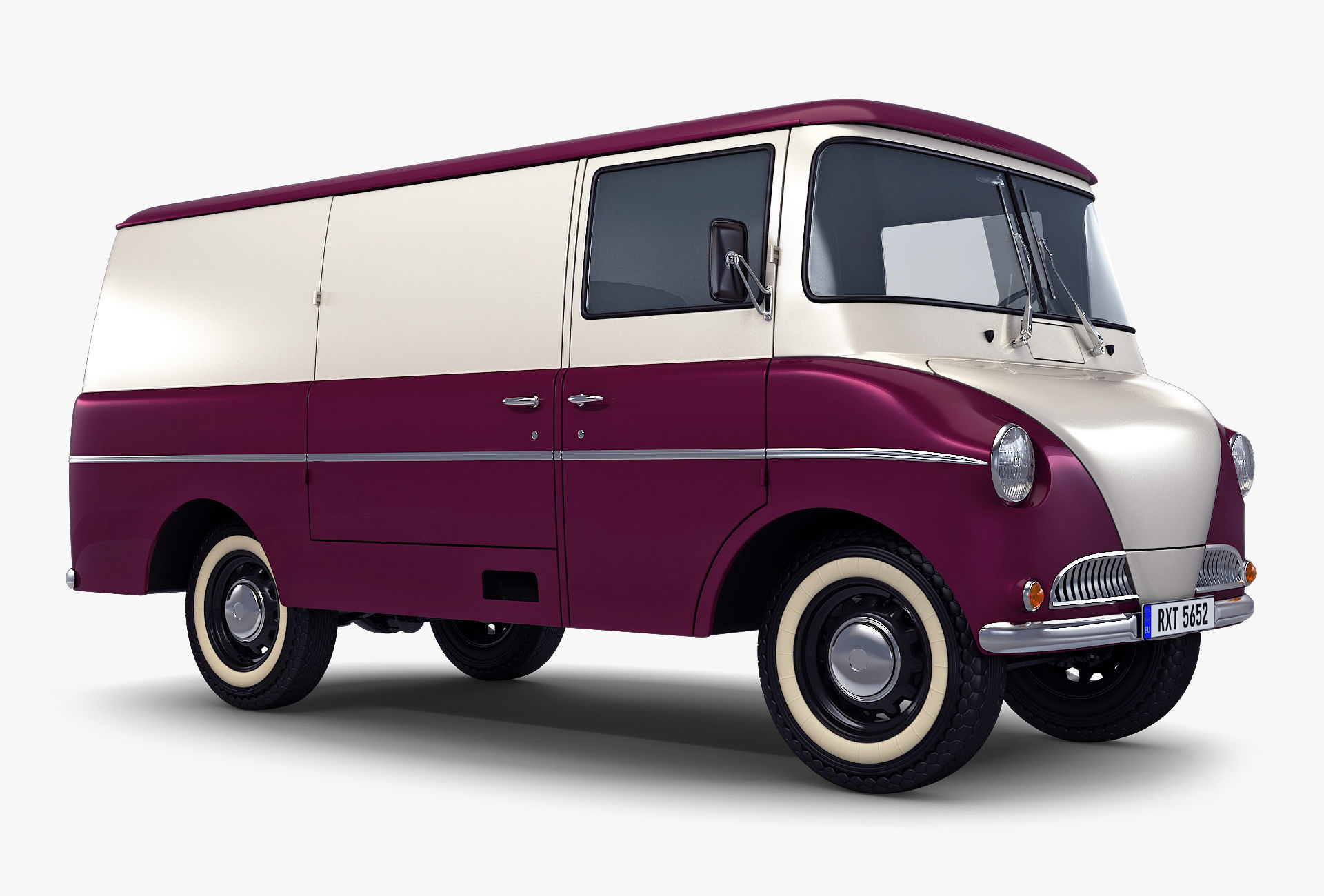 Generic Retro Cargo Van M 2 3D model_5