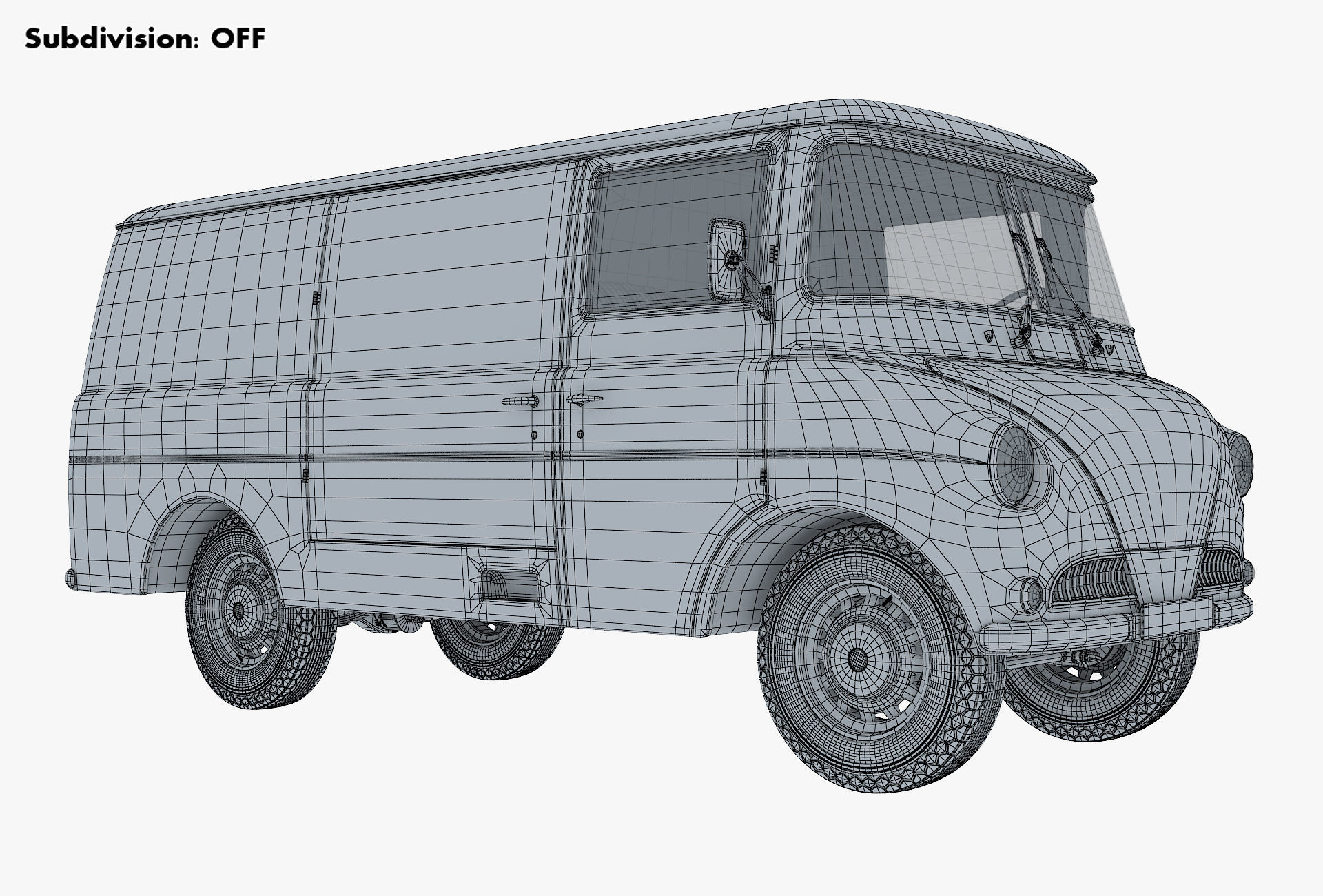 Generic Retro Cargo Van M 2 3D model_24