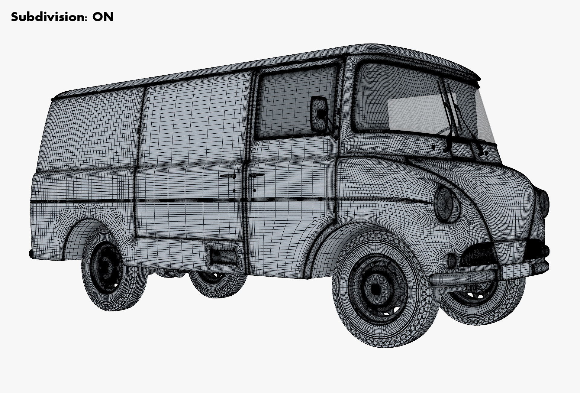 Generic Retro Cargo Van M 2 3D model_23