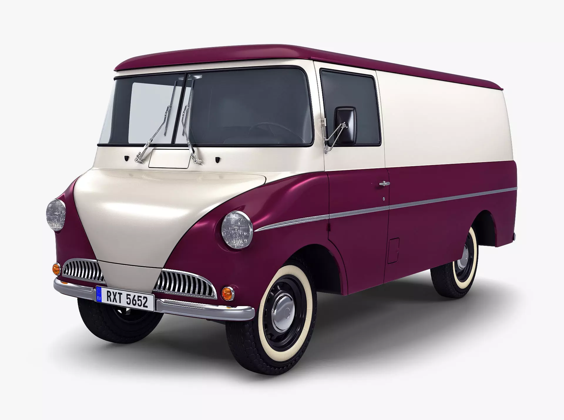 Generic Retro Cargo Van M 2 3D model_0