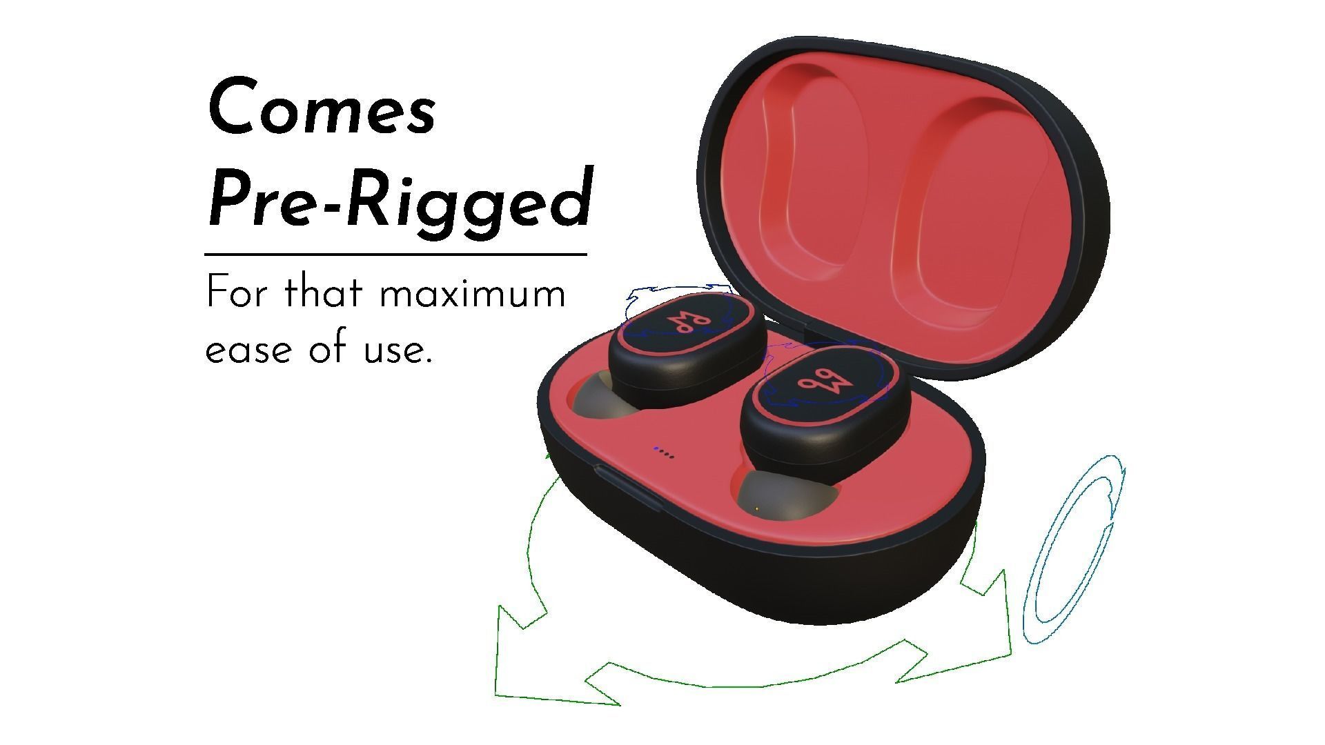 MBeats-Earbuds jbl wireless earbuds Low-poly 3D model_5