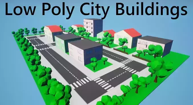 Low Poly City Buildings