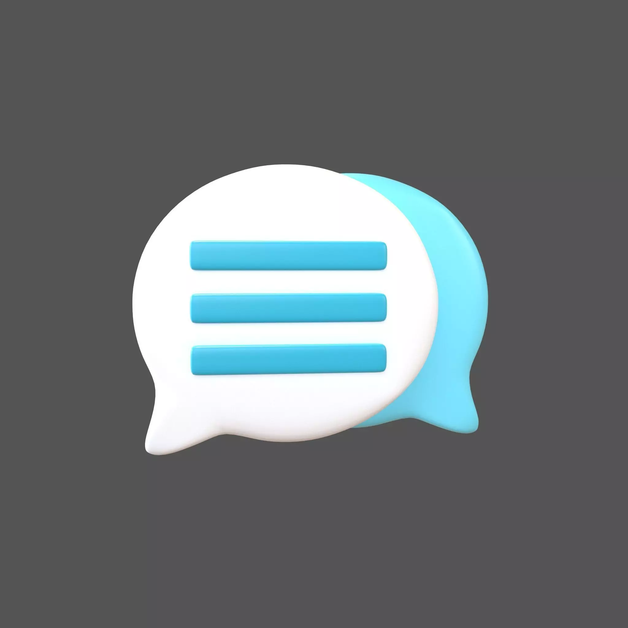 Chat Icon v1 002 Low-poly 3D model_0