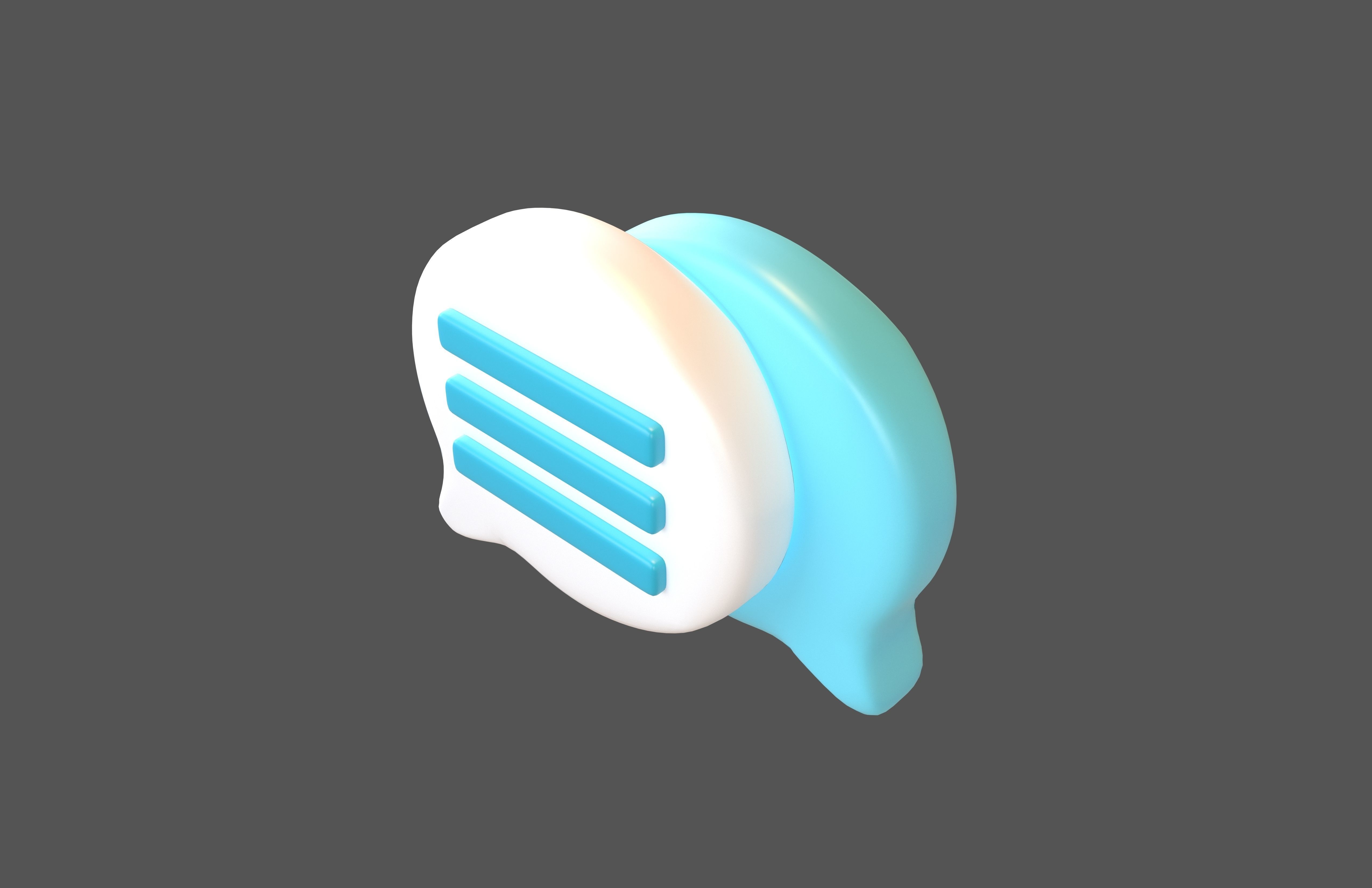 Chat Icon v1 002 Low-poly 3D model_2