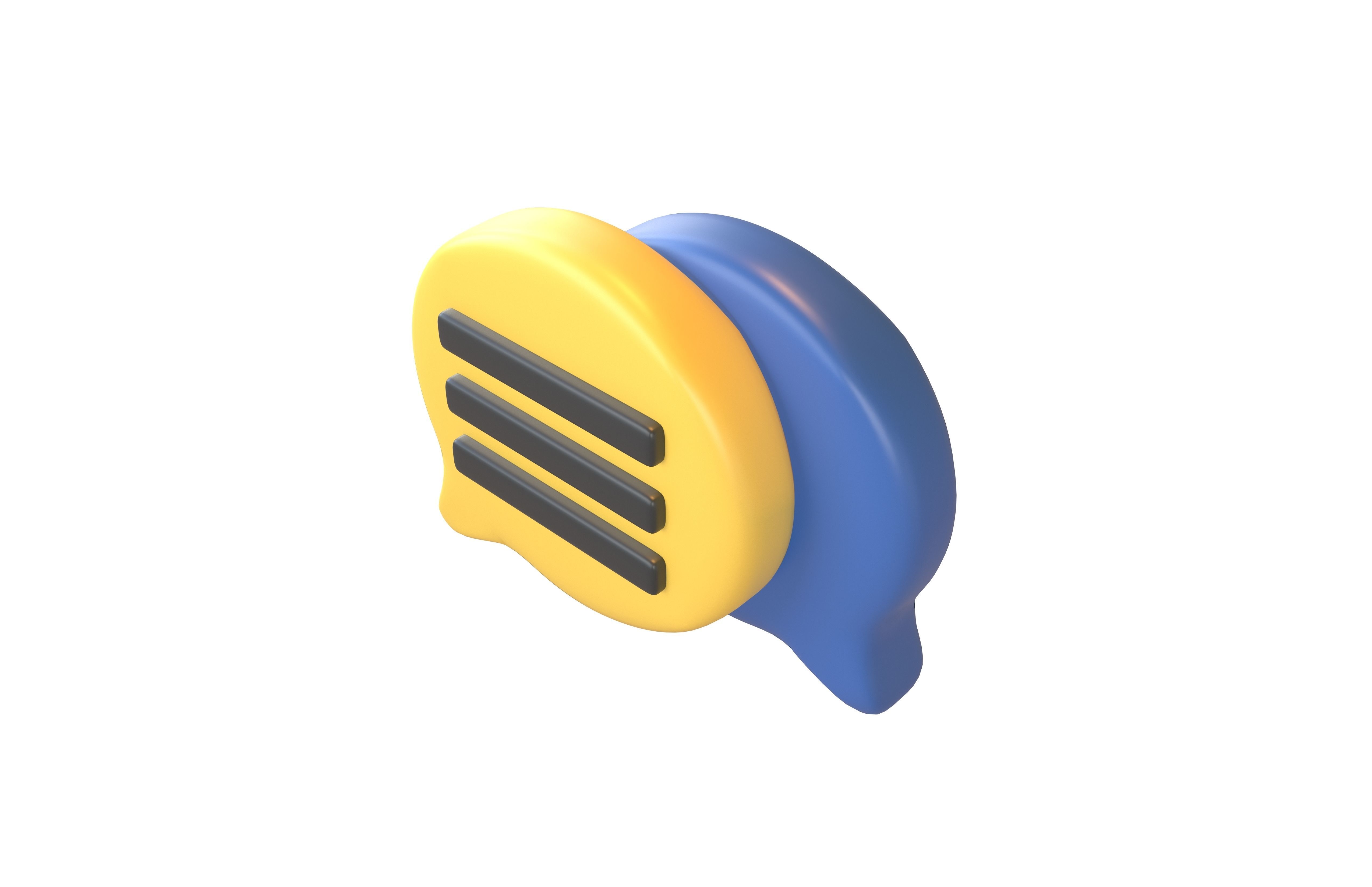 Chat Icon v1 003 Low-poly 3D model_2