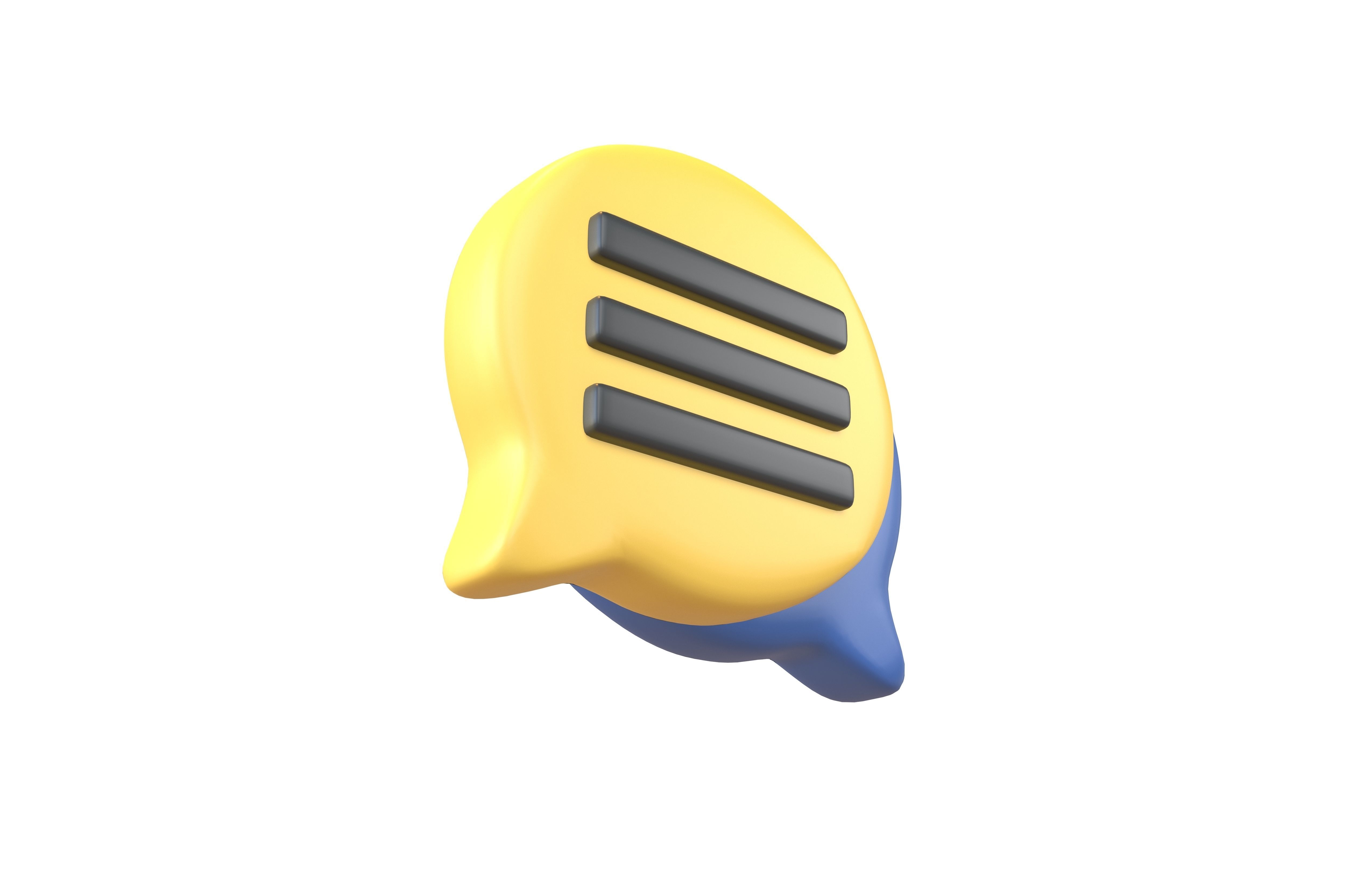 Chat Icon v1 003 Low-poly 3D model_3