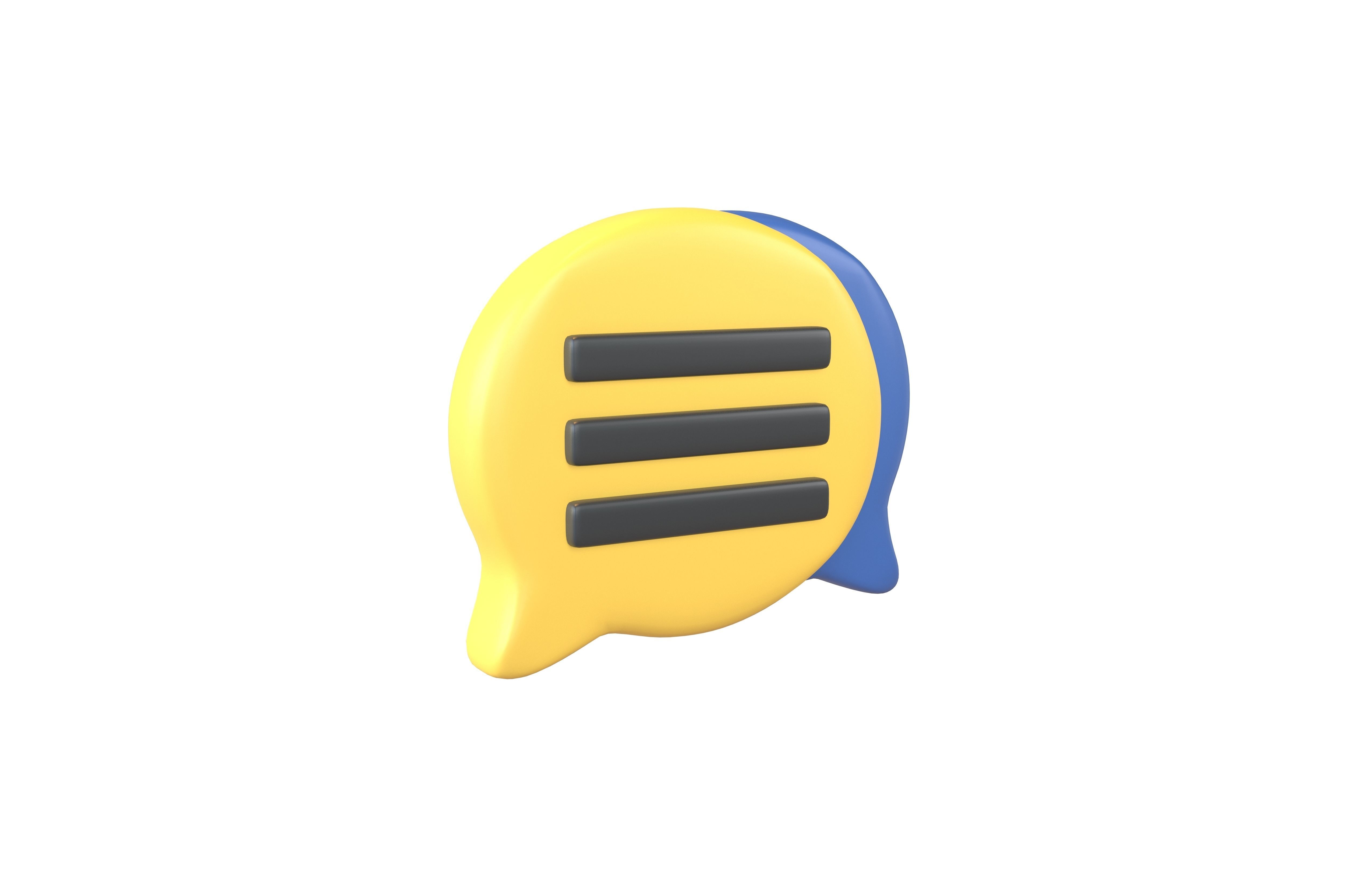 Chat Icon v1 003 Low-poly 3D model_1