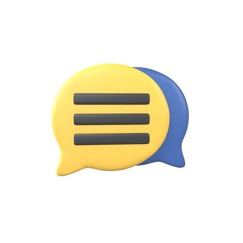 Chat Icon v1 003 Low-poly 3D model