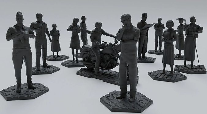 ARKHAM HORROR 3RD EDITION AND DEAD OF NIGHT FIGURINES 3D print model