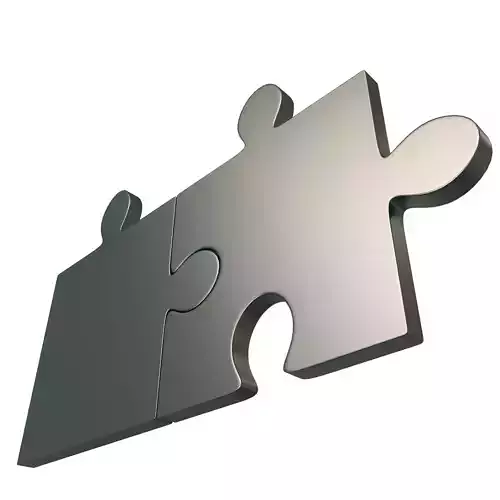 Jigsaw Puzzle 04 Low-poly 3D model