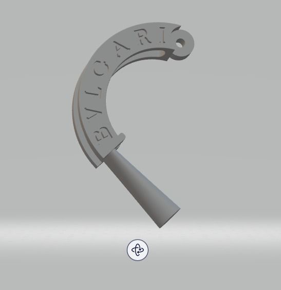 CG105 bvlgari gold hoop earring 3D print model_6