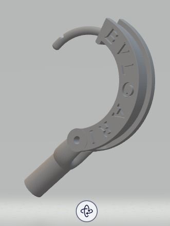 CG105 bvlgari gold hoop earring 3D print model_5