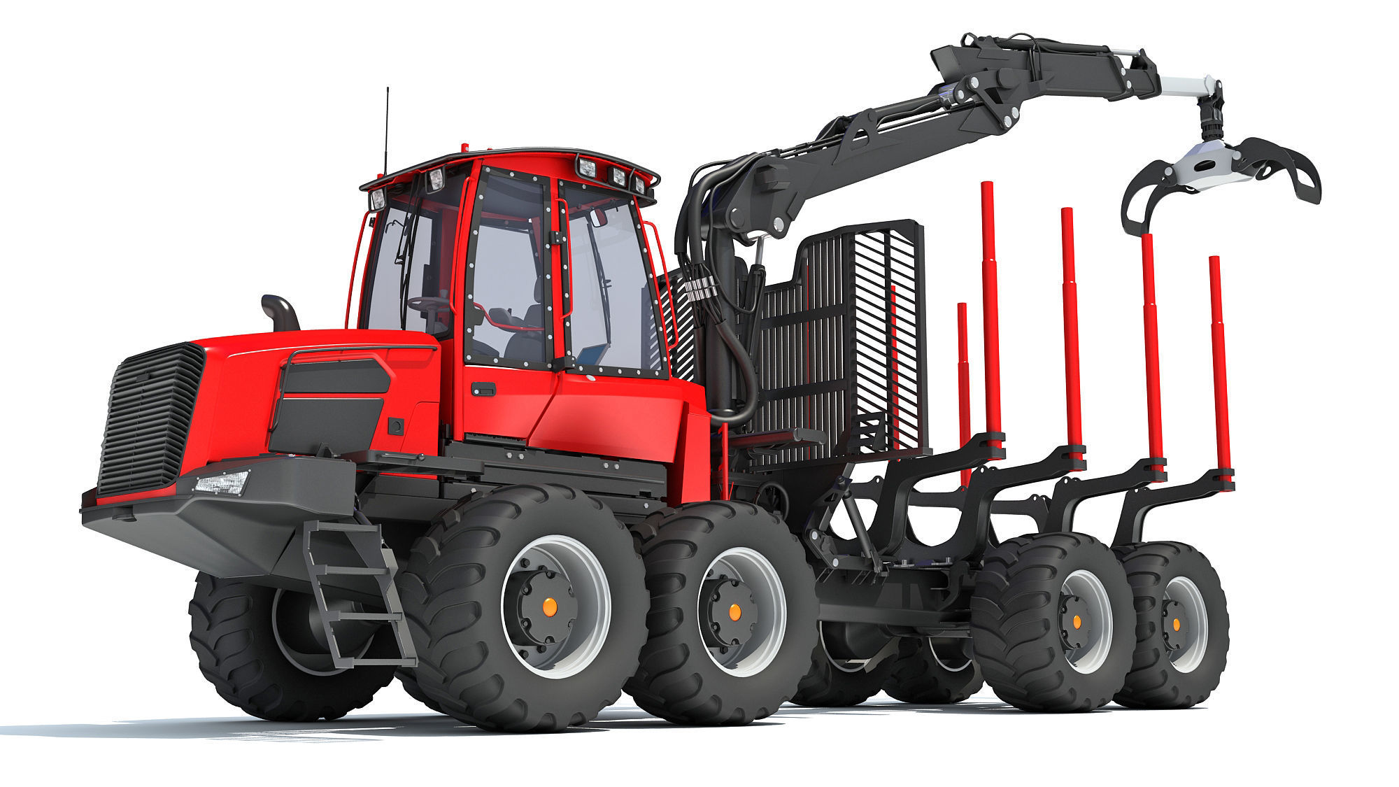 Forestry Forwarder 3D model_11
