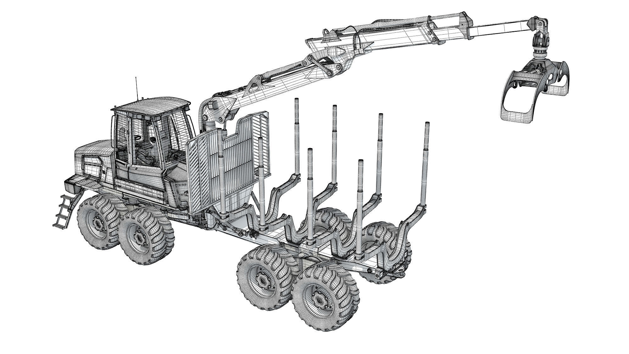Forestry Forwarder 3D model_16