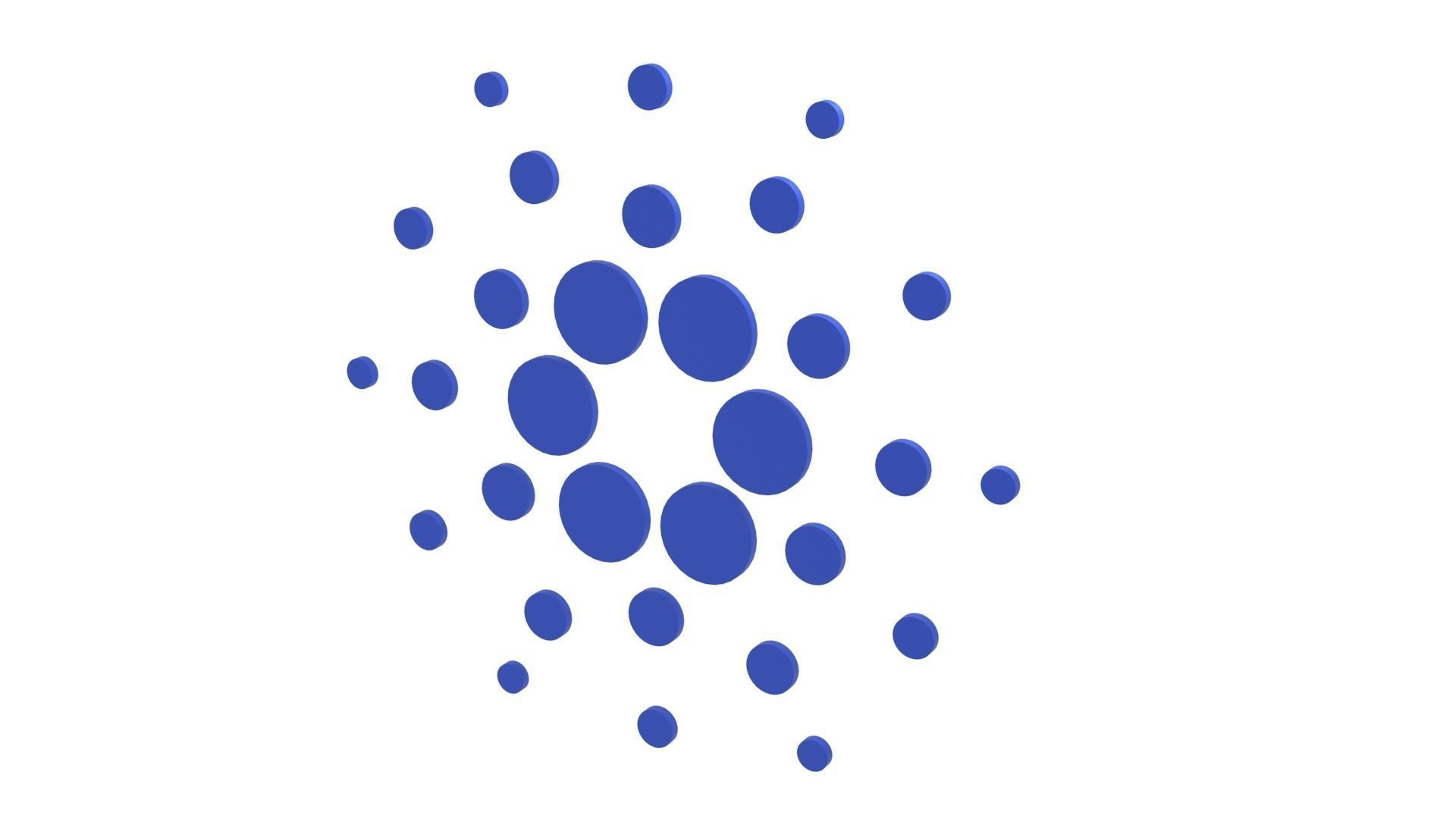 Cardano Cryptocurrency Logo 3D Model 3D model_5