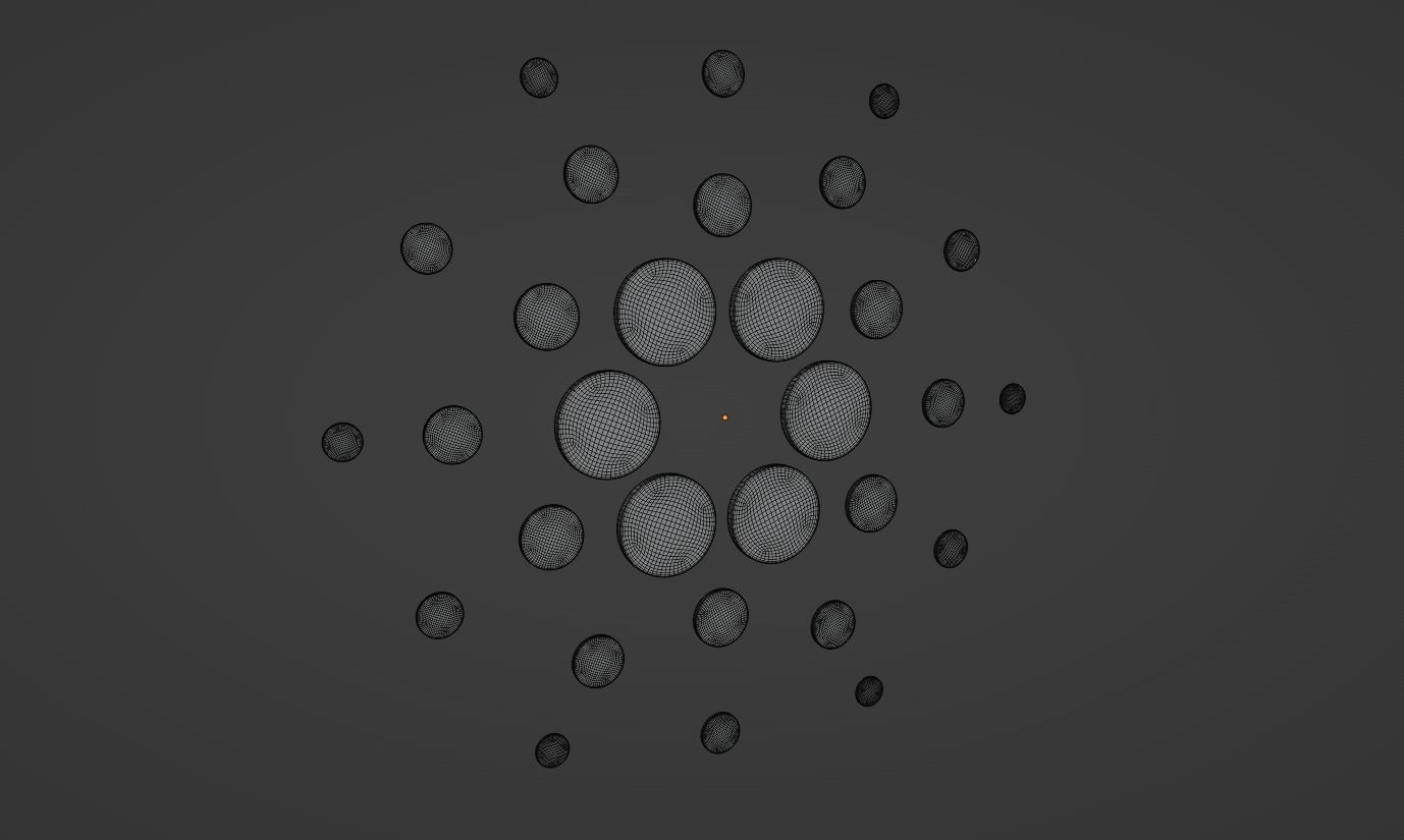 Cardano Cryptocurrency Logo 3D Model 3D model_7