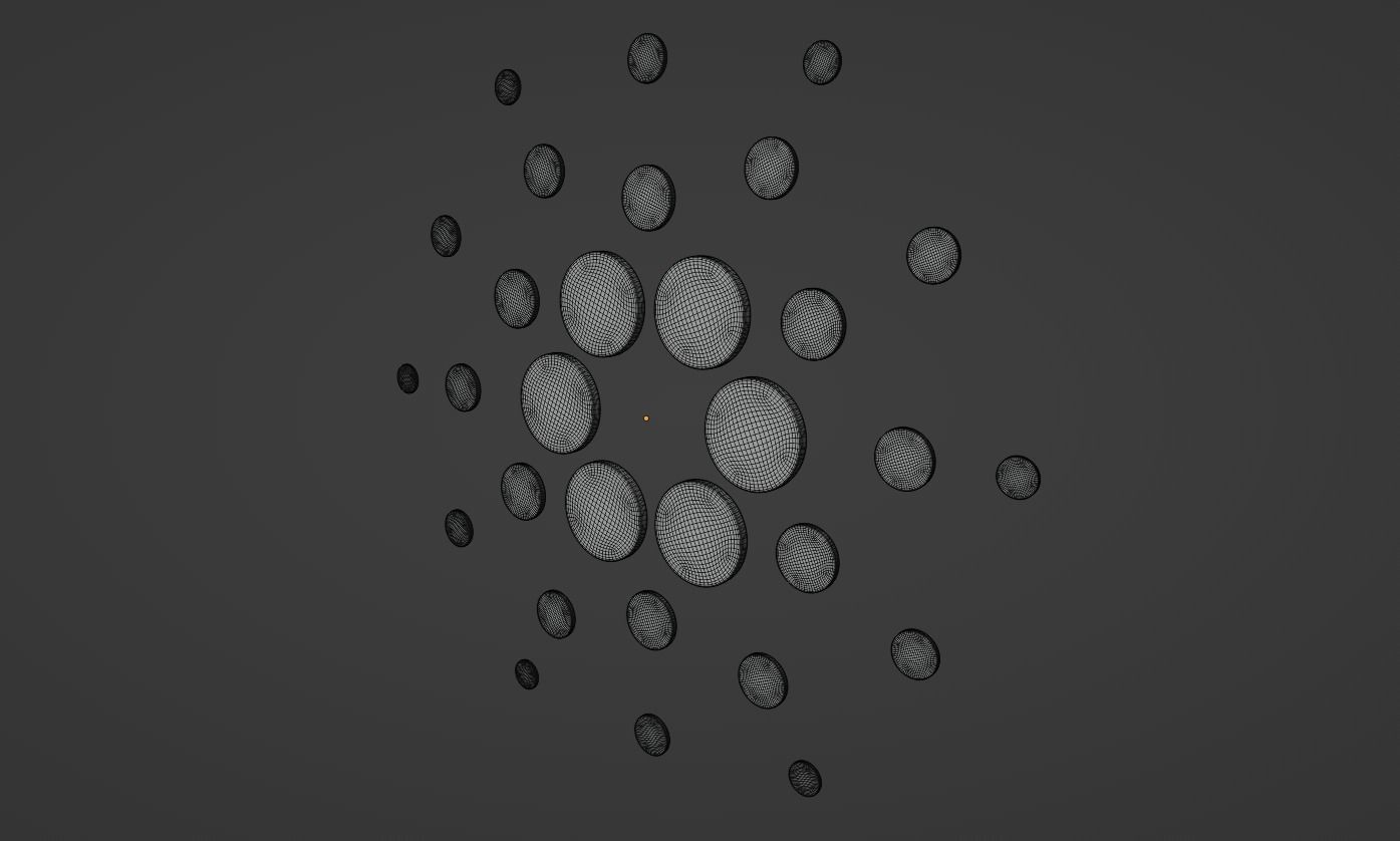 Cardano Cryptocurrency Logo 3D Model 3D model_8