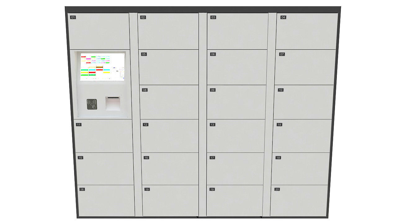 Automatic locker 3D model_1