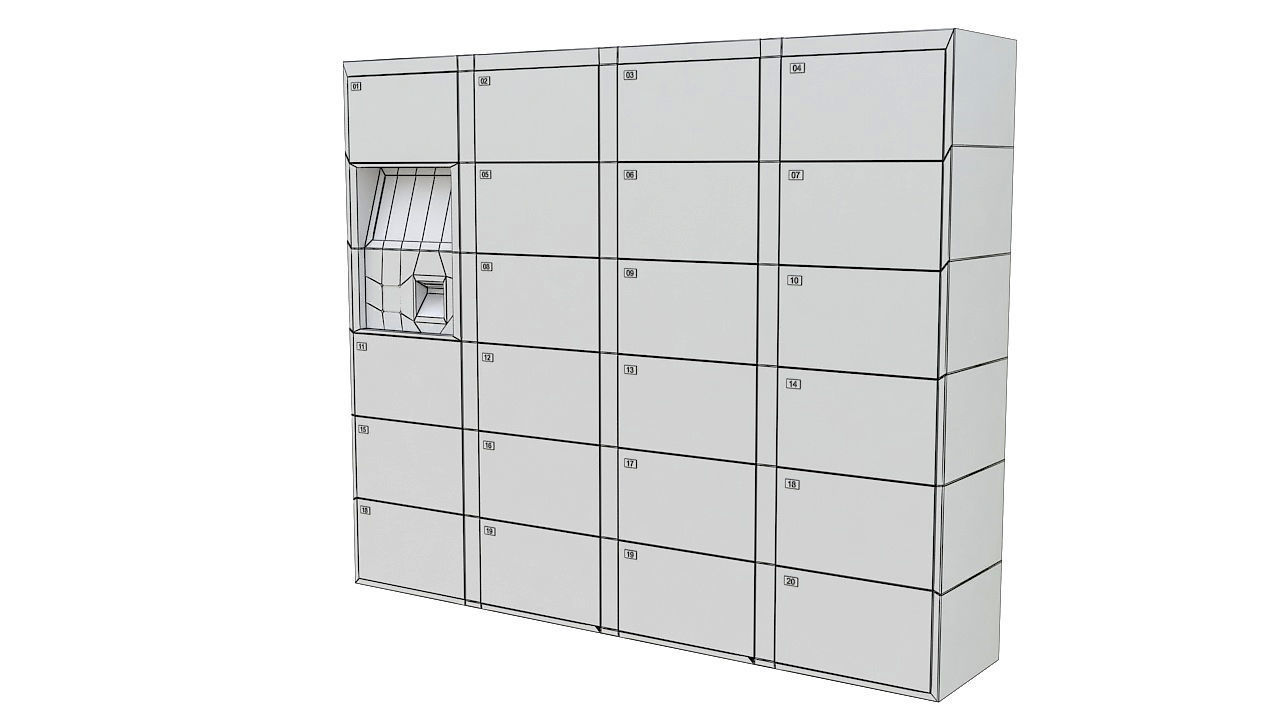 Automatic locker 3D model_3
